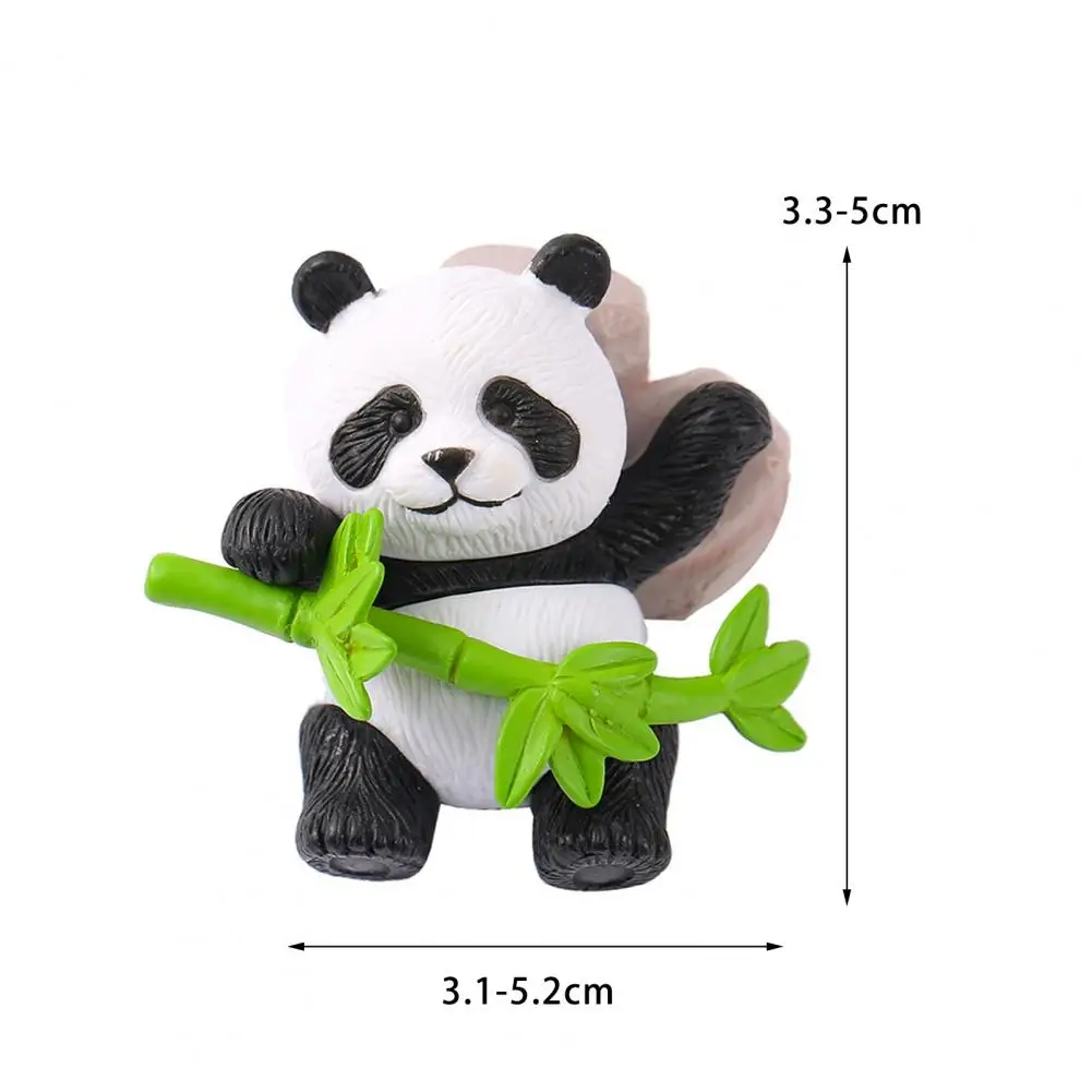 Panda Collectible Toy Bamboo Panda Figurine Set Resin Toy Model Sculptures for Cake Toppers Desktop Ornaments Festival Gifts 8