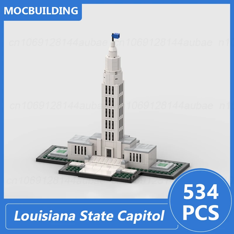 Louisiana State Capitol Building Moc Blocks Diy Assemble Bricks
