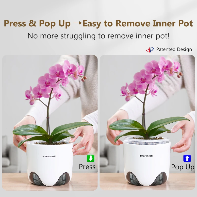 وعاء شبكي 12 سم وعاء أوركيد بلاستيكي داخلي شفاف لز...