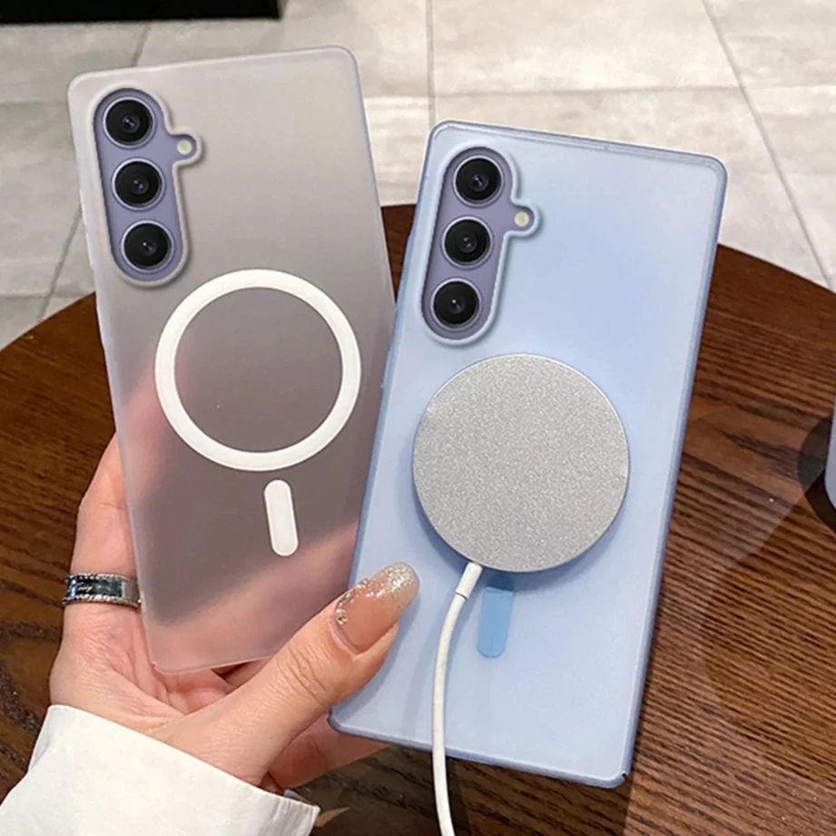Luxury MagSafe Slim Matte Clear Magnetic Phone Case