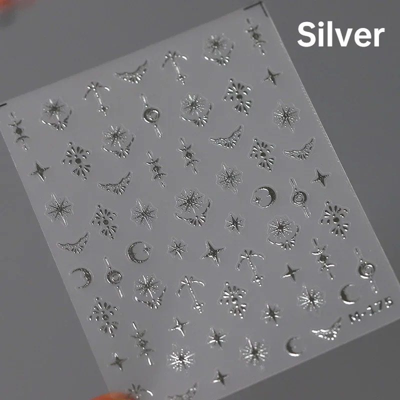 Elegant Starlight Glitter Rhinestone Nail Art Stickers