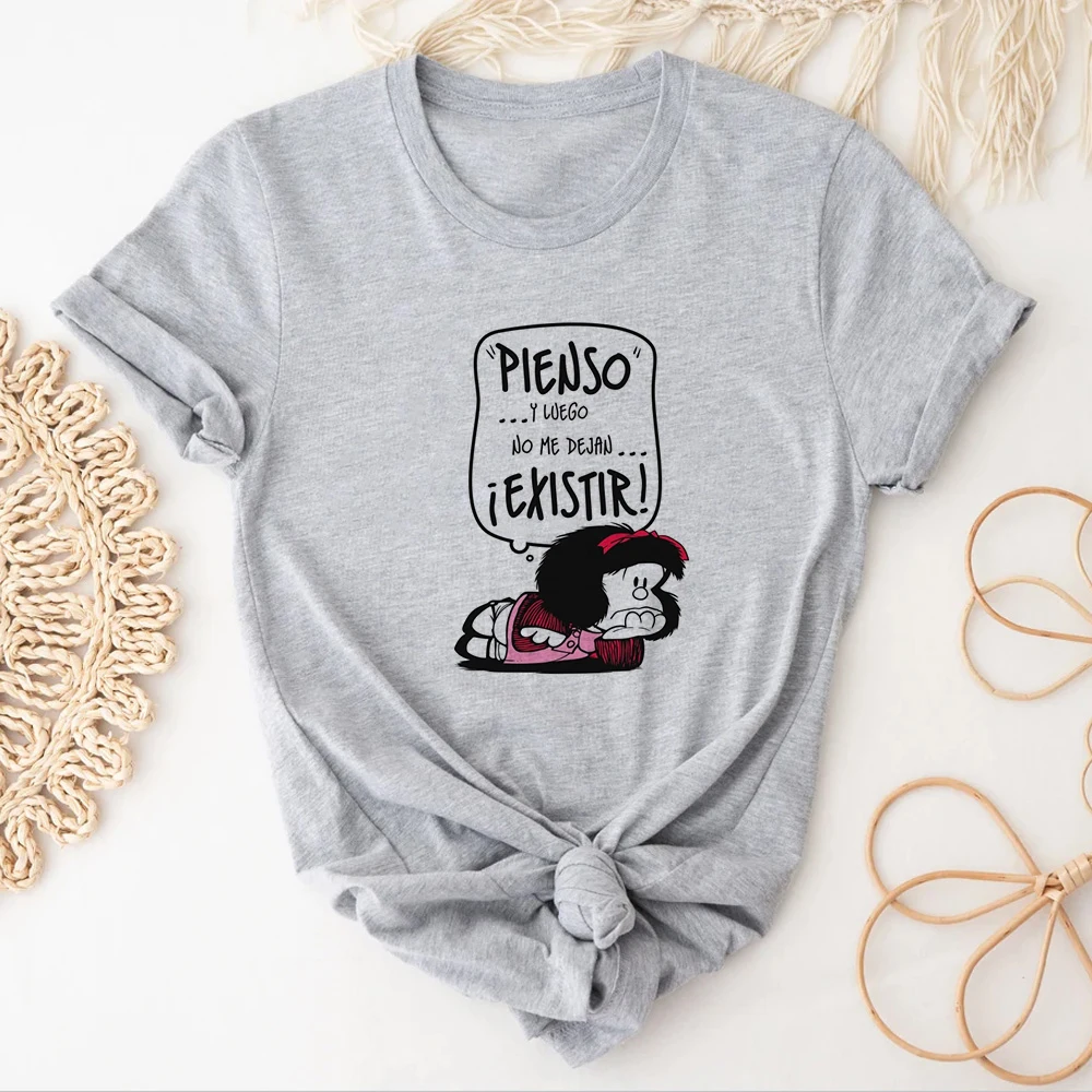 

Mafalda top women harajuku anime t shirt girl designer Japanese clothing