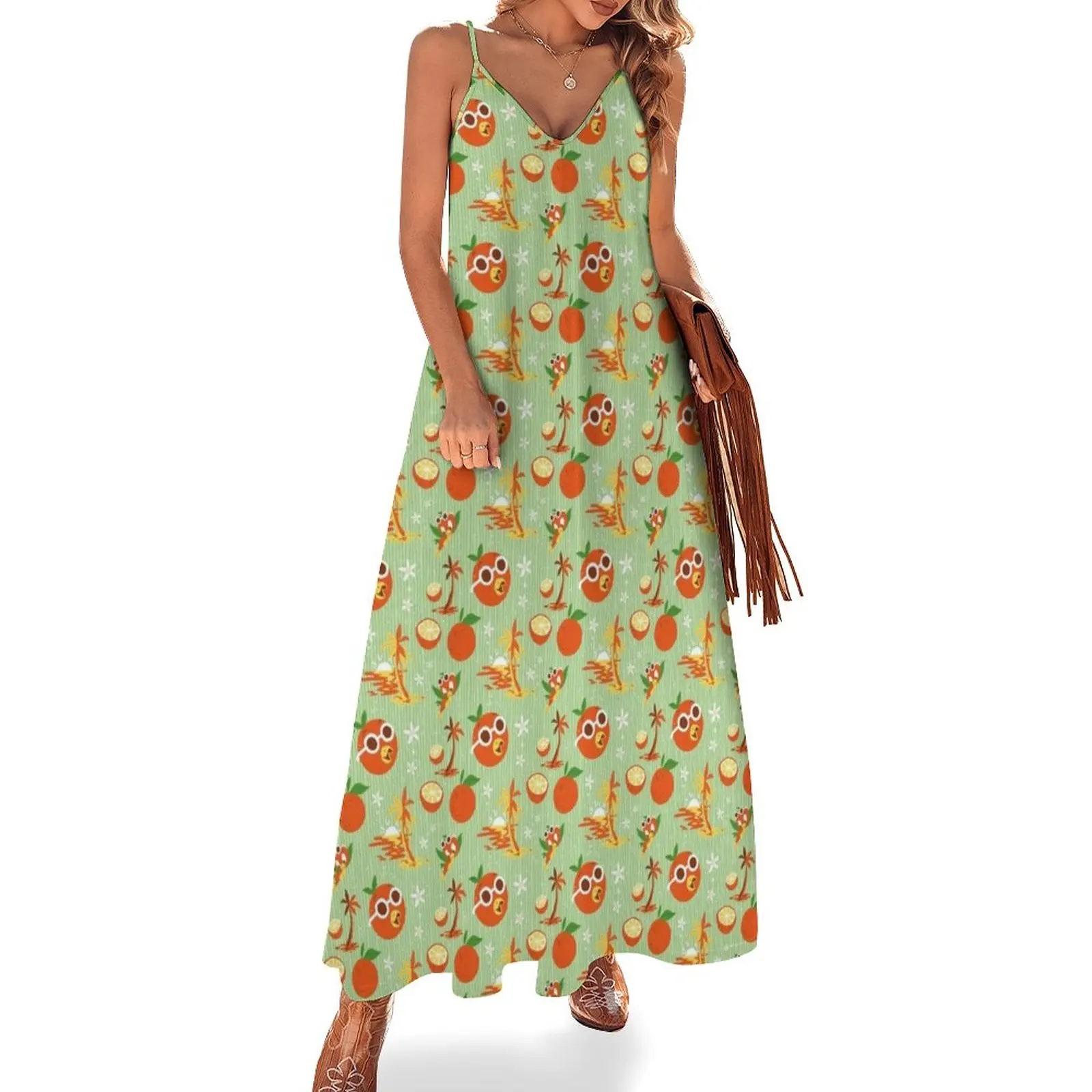 

Stay Fresh Little Orange Bird! Sleeveless Dress Casual dresses women's clothing korea stylish