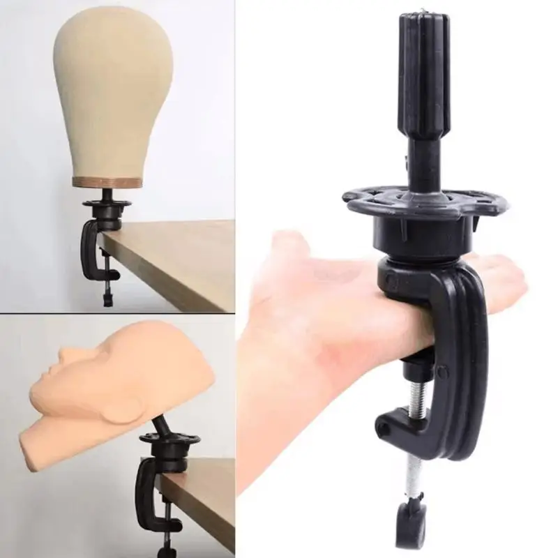 DIY 가발 스타일링 홀더, 조절 가능한 마네킹 헤드, 클램프 포함, 커팅 및 연습용, 손을 자유롭게 해주는, 가정용으로 완벽