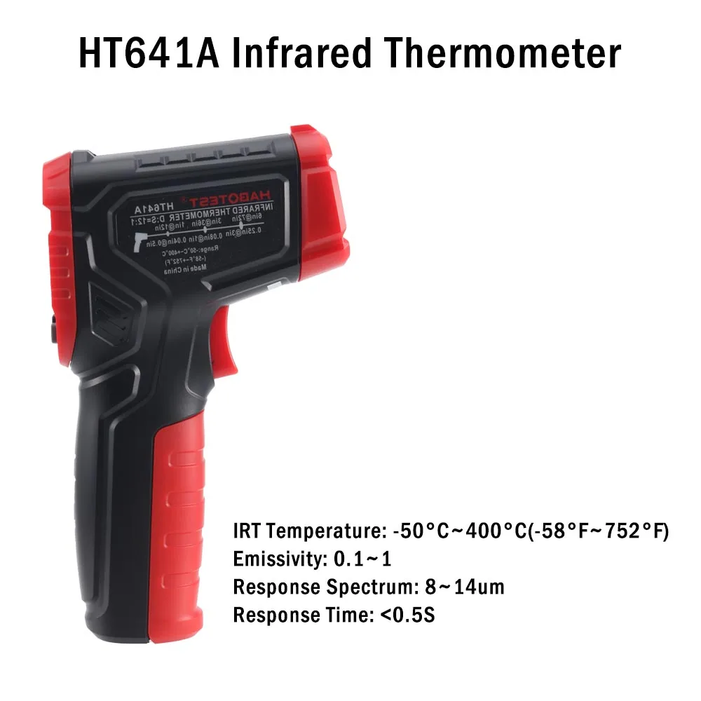 Infrared Thermometer Laser Tester Meter HABOTEST HT641A -50 to 400 Degree Non Contact Detector Hand Tool