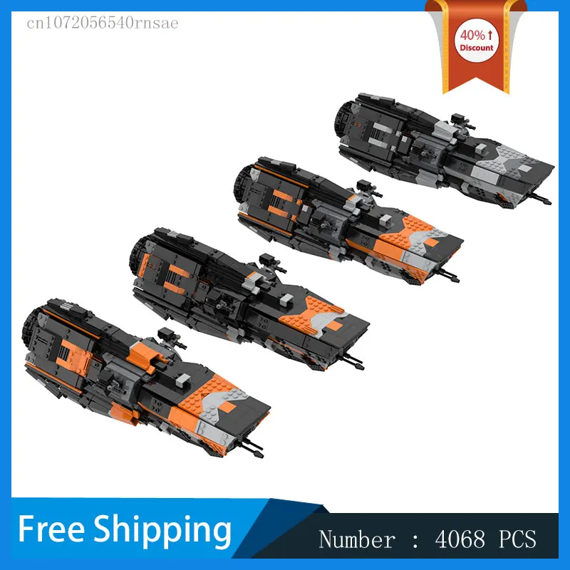 

MOC Building Blocks Space Ship Shuttle DIY Bricks Modular Model Birthday Present Christmas Gifts Science Fiction Games