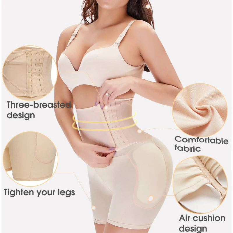 Africano Acolchoado Falso Nádega Hip Enhancer para Mulheres, Sexy Butt Lifter, Shapewear, Slim Waist Trainer, Roupa Interior Vestido, Body Shaper, 5XL, 6XL