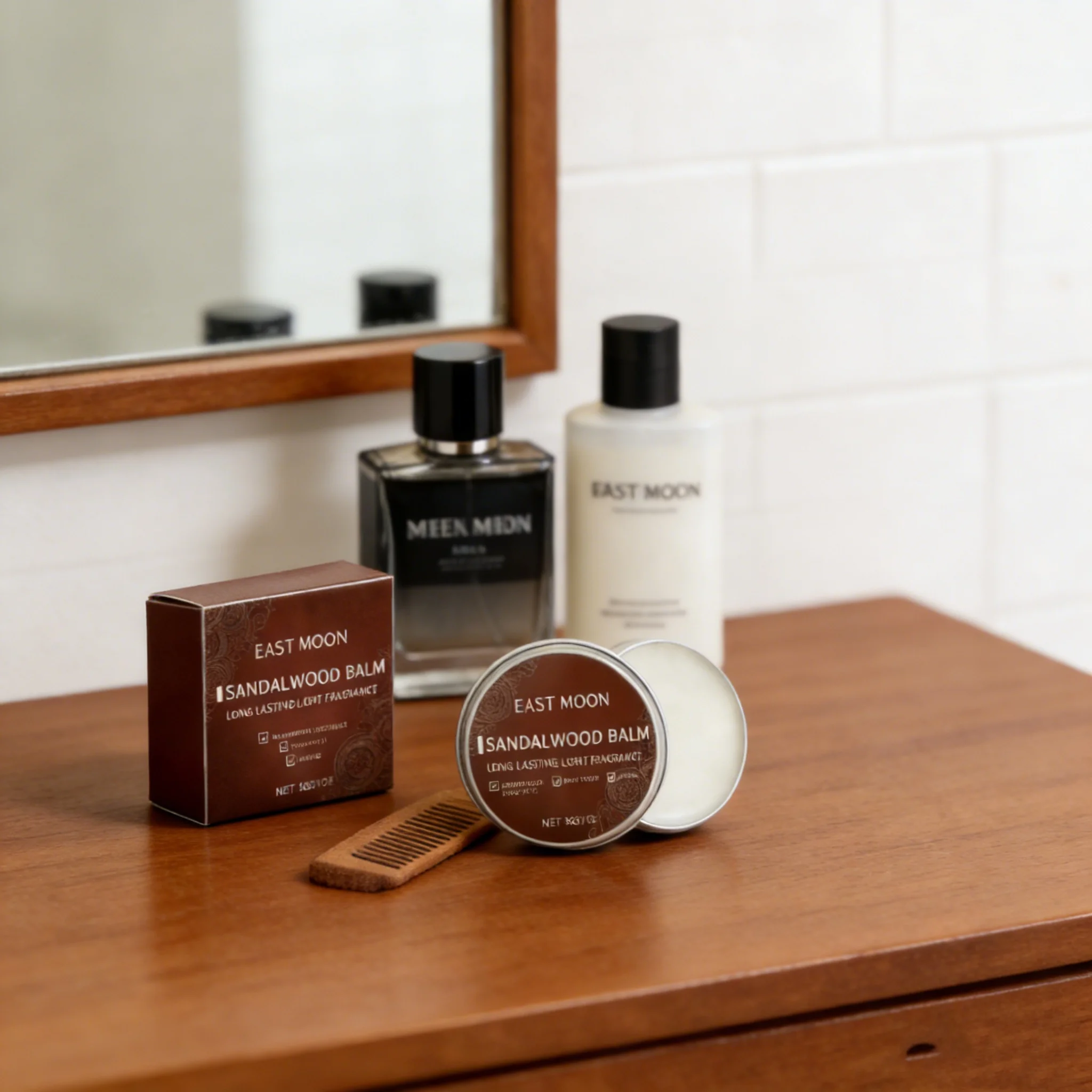 Men's Sandalwood Solid Cologne Balm Long Lasting Fragrance_voghion.com