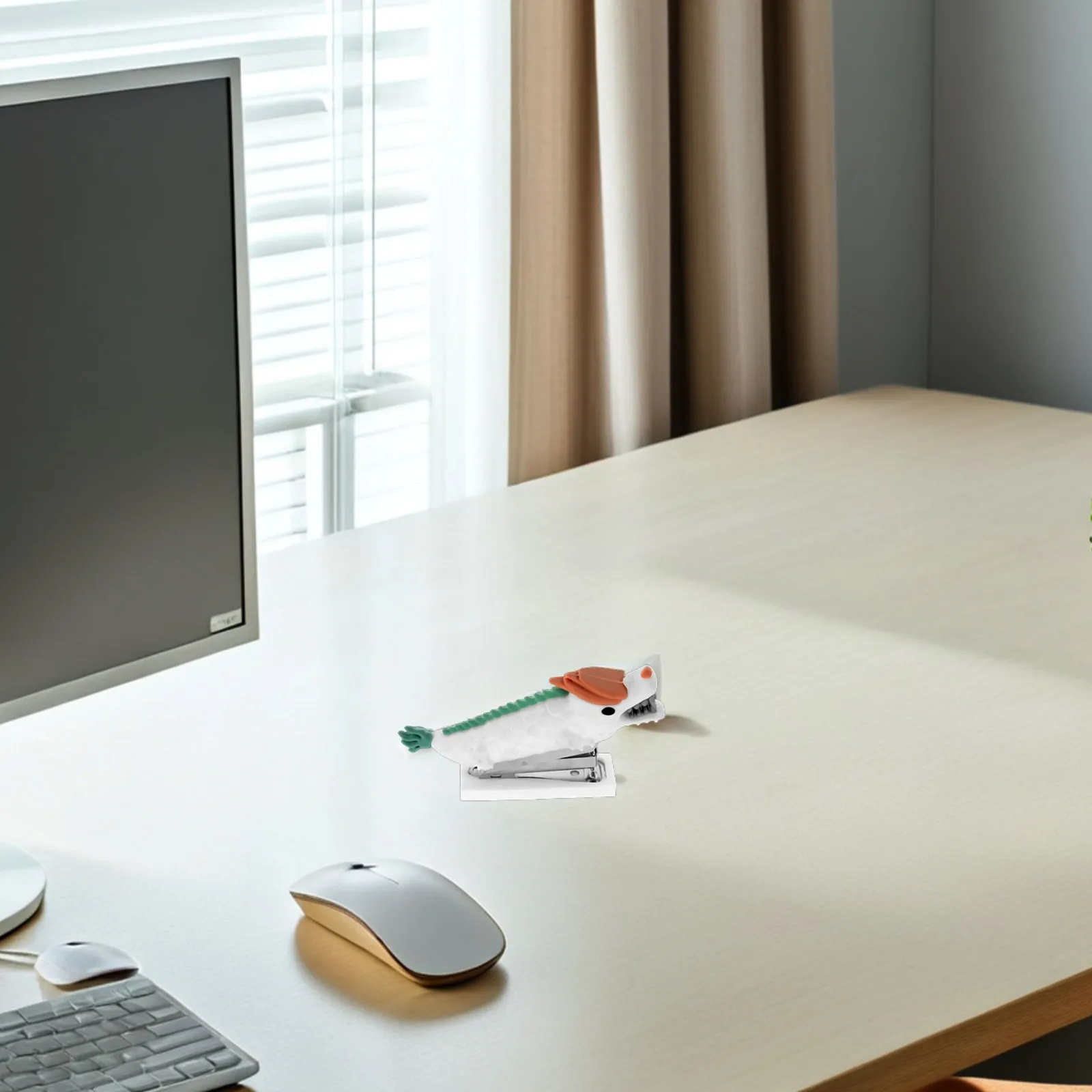 미니 귀여운 용 모양 스테이플러 휴대용 사무용품 학생용 교실용 스테인리스 스틸 스테이플 핸드 스테이플러