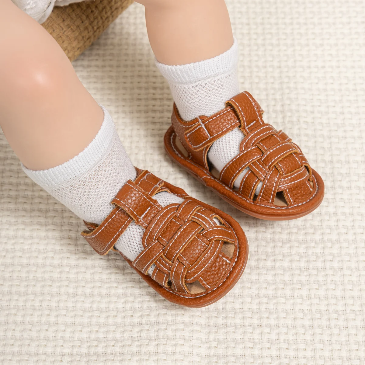 KIDSUN Summer Breathable Baby Girls Boys Sandals Infant Casual Soft Rubber Sole Anti slip Baby Shoes Toddler Outdoor Walks Shoes 6