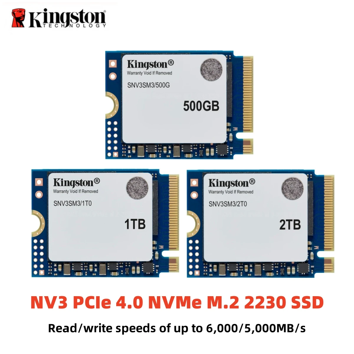 Kingston NV3 500GB/1TB/2TB SSD 3個セット Kingston NV3 500GB 1TB 2TB M.2 2230 PCIe 4.0 NVMe SSD | Up