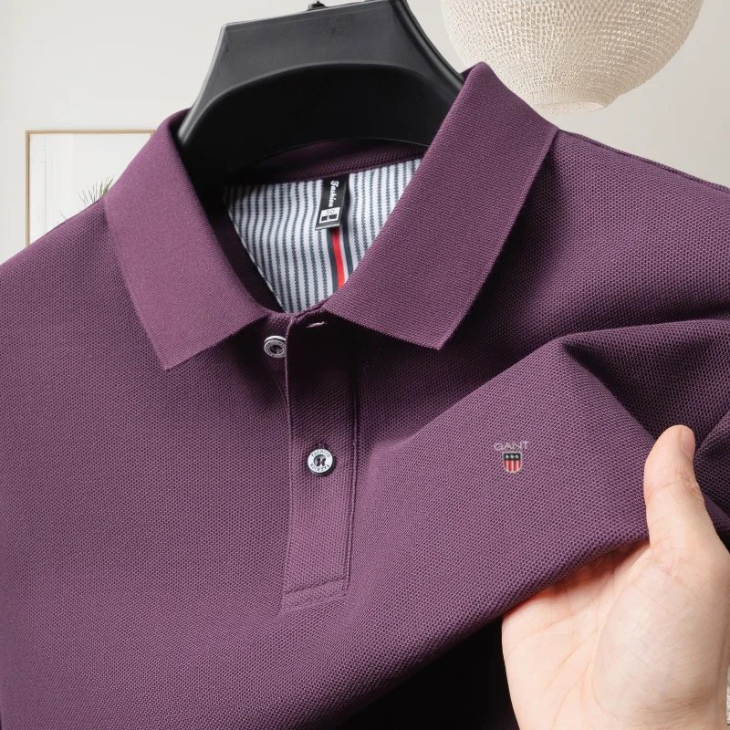 100% pure cotton high-end men short sleeve polo shirt luxury brand summer custom fashion hot selling Paul embroidery T-shirt top 24 Sf0efa84d5e914079b6e2cac5916ddf73E