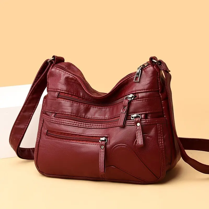 High Quality Women's Soft Leather Shoulder Bags Multi-Layer Classic Crossbody Bag Luxury Designer Handbag and Purse best wristlet wallet