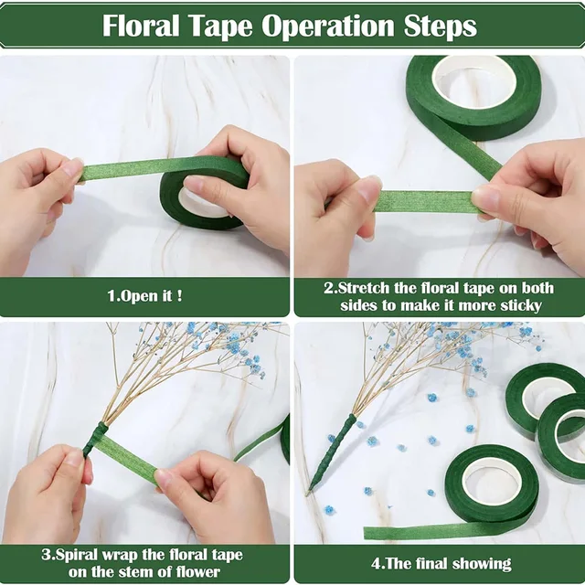 Green Floral Tape Roll 3