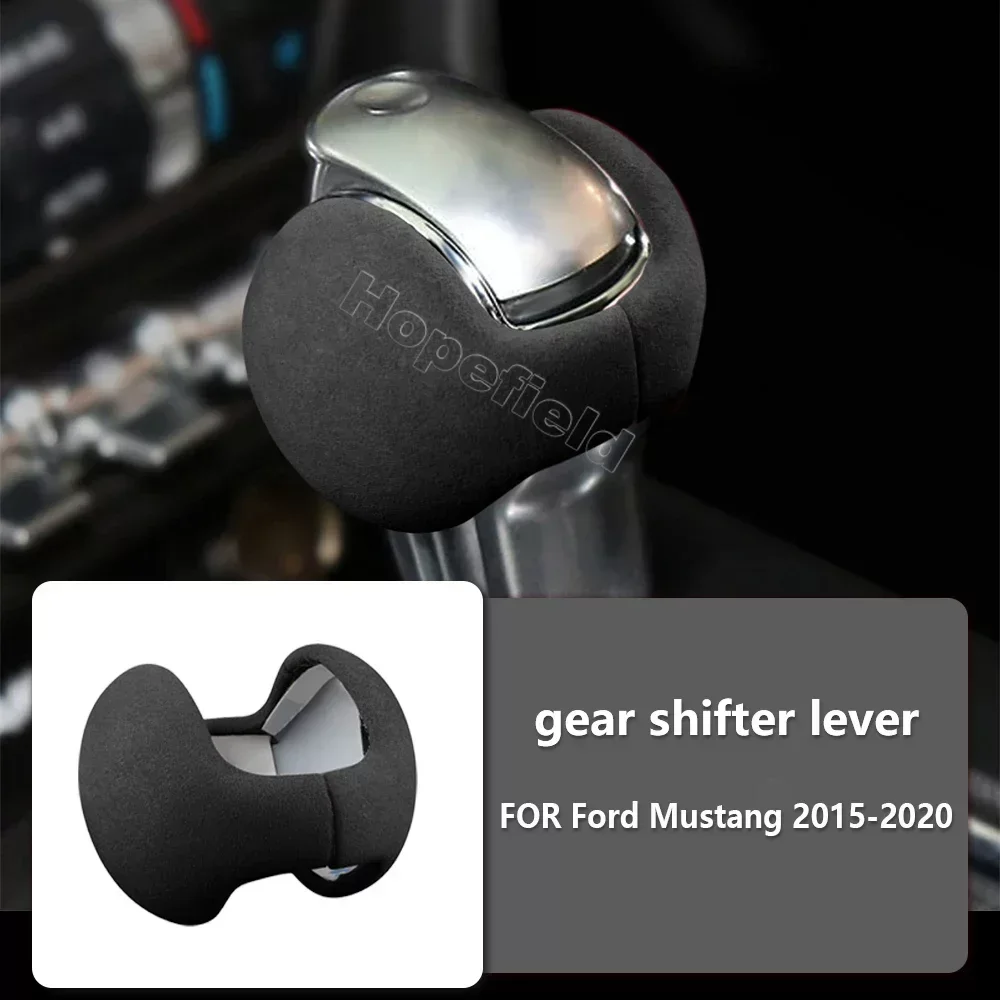 

Замшевая накладка на рычаг переключения передач, внутренняя отделка для Ford Mustang 2015 2016 2017 2018 2019 2020 2021, аксессуары