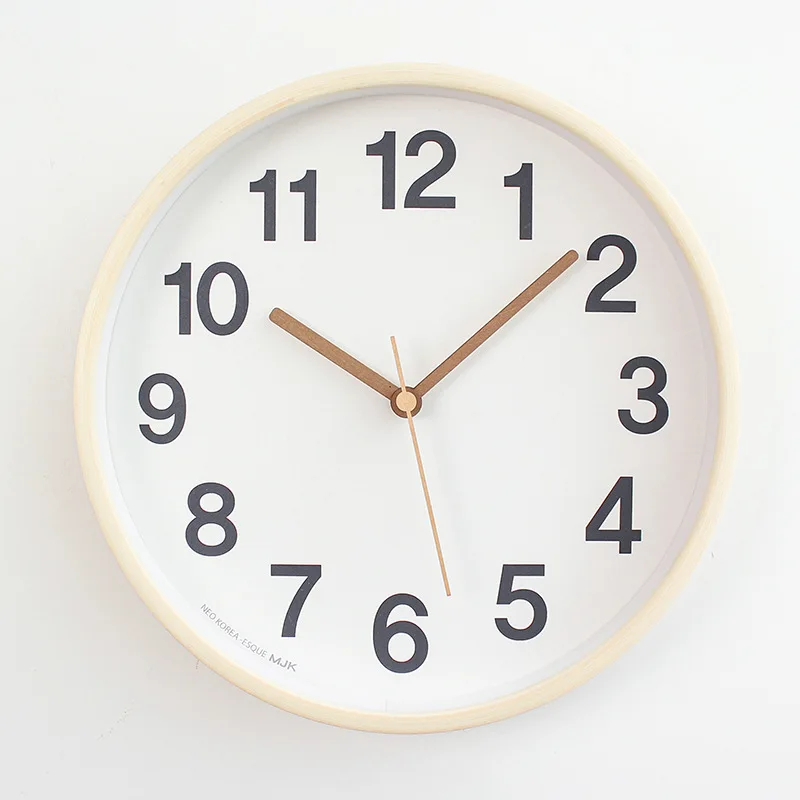 

2024 Japanese Style Clock for Wall Simple Wood Clock Quartz Nordic Fashion Living Room Dining Room Bedroom Modern Mute Clocks