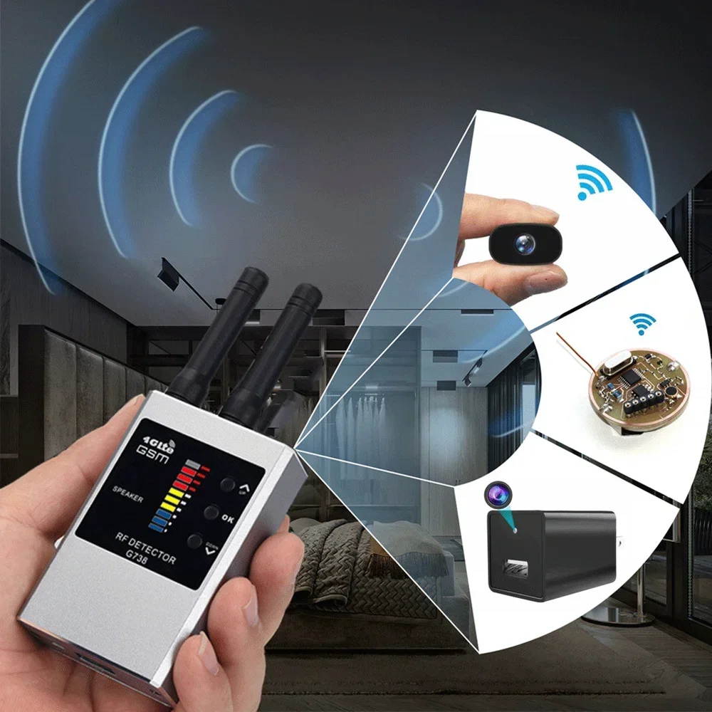 gps signal Detector Hidden Spy Camera Finder Anti-Spy Listening Device Detector Cell Phone Bugs Wireless GPS Tracker
