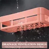 Bathroom Shelf Organizer Toilet Adhesive Shampoo Gel Storage Basket  Decoration Bathroom Corner Shower Shelf Rack Accessories 6
