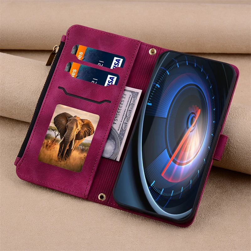 Leather Flip Wallet Phone Case with Enhanced Protection and Stylish Design