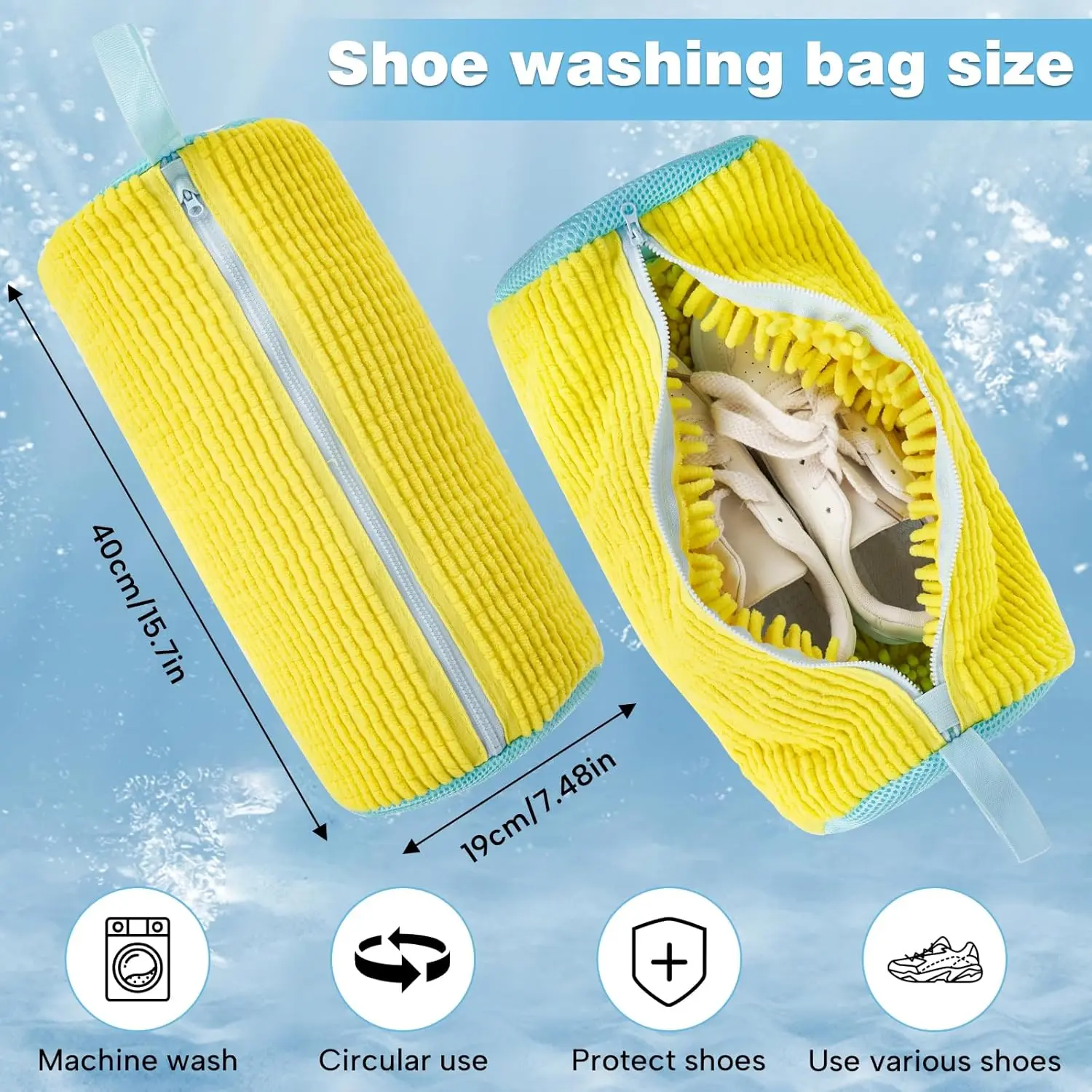 Washing Shoes Bag Padded Net Laundry Shoes Protector Fluffy fibers Polyester Sneaker Washing Friendly Laundry Bag Drying Bags 3