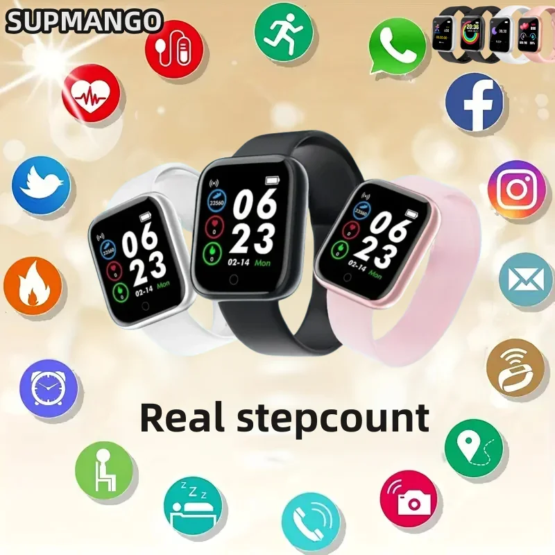 Y68 Real step count Sports Fashion Smart Watch Multifunctional Men And Women Networking Mobile Phone Music Fitness Sports Watch smart watch
