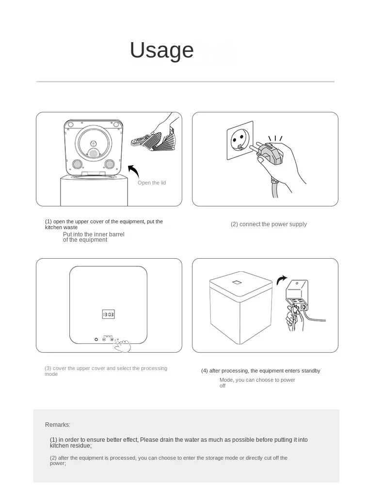Garbage disposer kitchen waste disposer composter organic fertilizer household smart silent no odor no installation required 25 Garbage disposer kitchen waste disposer composter organic fertilizer household smart silent no odor no installation required 18