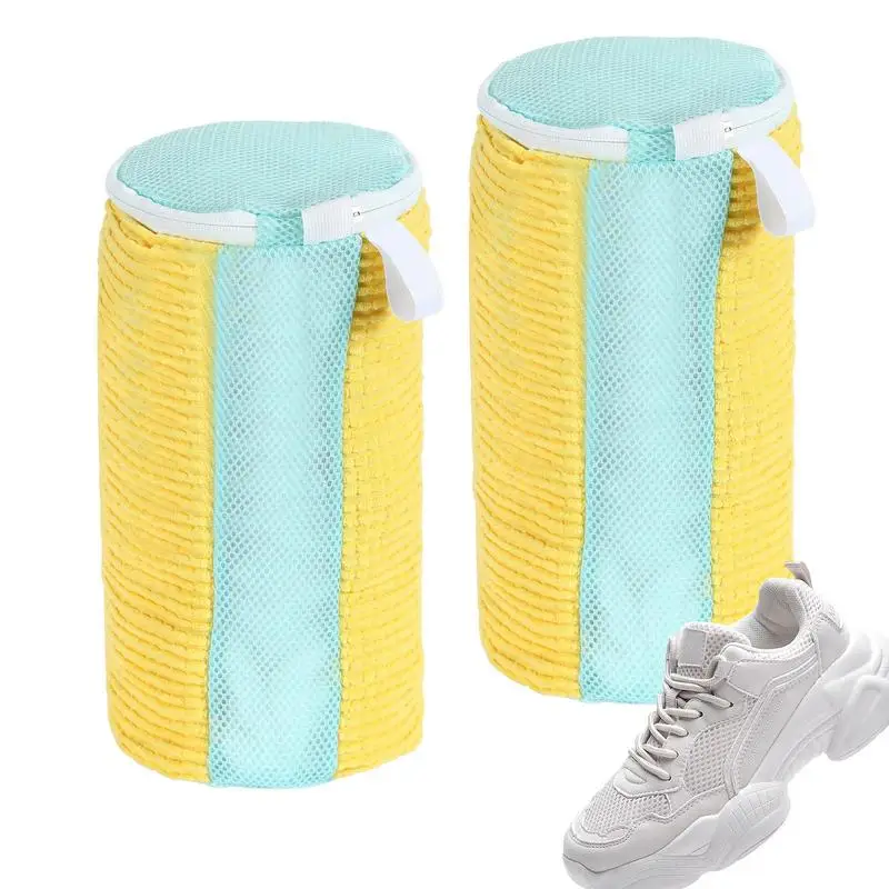 

Sneaker Washing Machine Bag Shoe Wash Bag Washing Machine Bag 2pcs Breathable Chenille Shoe Cleaning Laundry Bag For Bras Socks