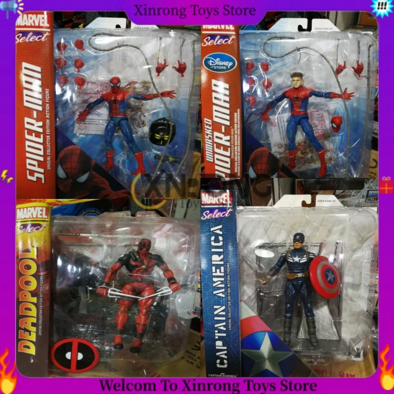 17Cm Marvel The Amazing Spider-Man 2 Spiderman Deadpool Captain America Batman Pvc Gk Super Hero Comic Action Figure Model Toys