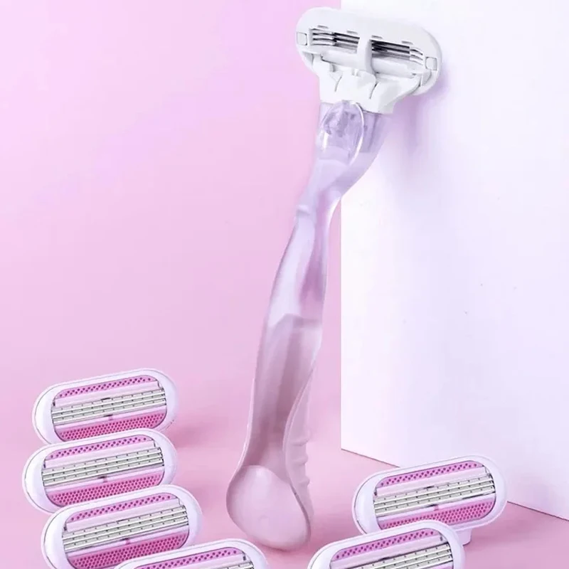 4/8 블레이드 여성 안전 면도날 얼굴/다리/겨드랑이/비키니 뷰티 제모 면도 호환 가능한 비너스 면도기