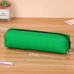 Sleek Black Pencil Pouch - Stylish Solid Color Stationery Organizer (Dark green)