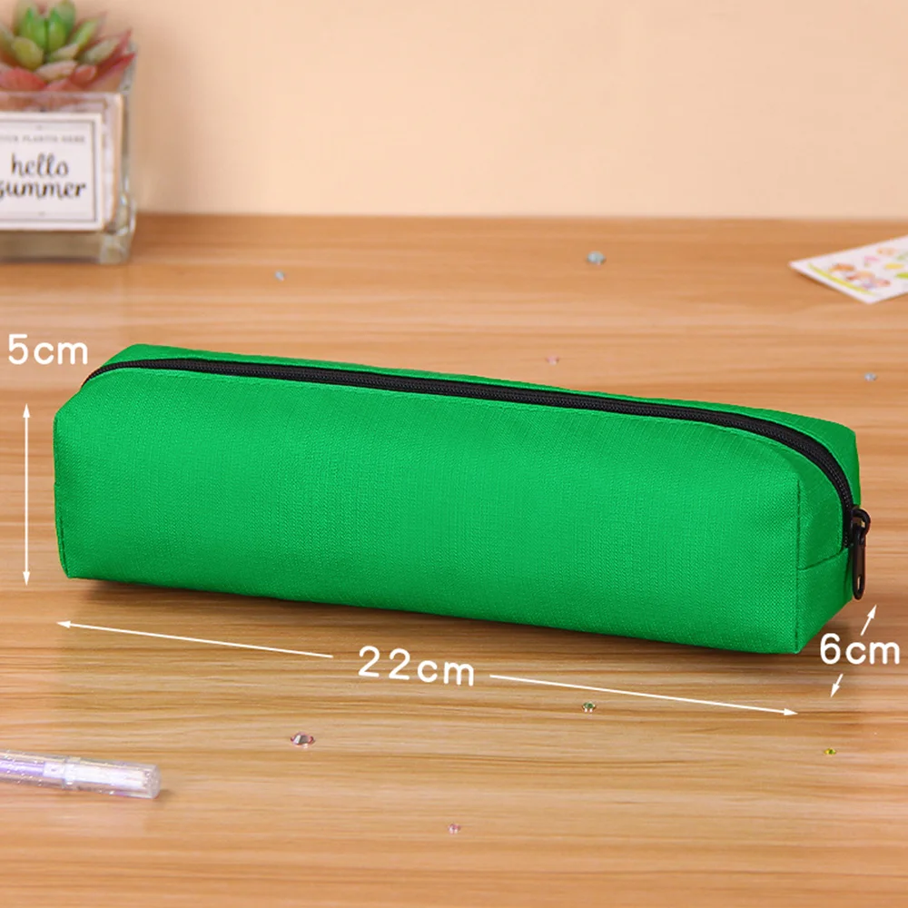 Durable Solid Color Pencil Case Simple Pencil Bags For Student New  Stationery School Supplies Kids Gift Zipper Big Cosmetic Bag - AliExpress