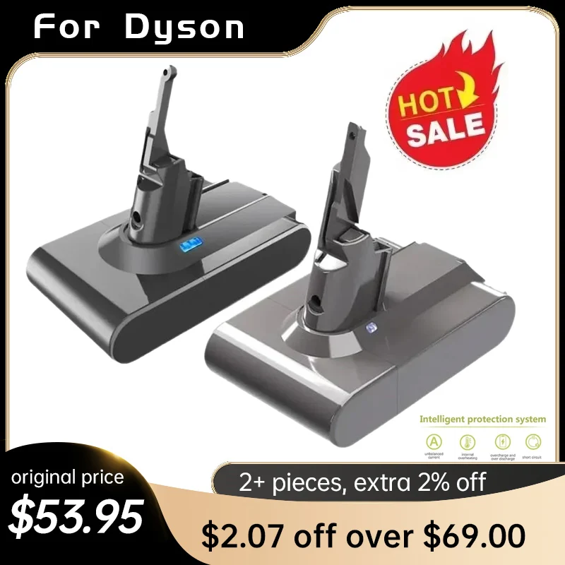 

Батарея для пылесоса 6 Ач/8 Ач подходит для Dyson V6 V7 V8 V10 V11 сменная батарея DC58 DC59 DC61 DC62 DC72 DC74 SV11 SV10