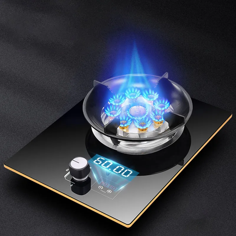Gas Stove Single desktop Gas cooktop Timing Gas Stove Fierce fire stove stainless steel embedded estufas de gas para casa