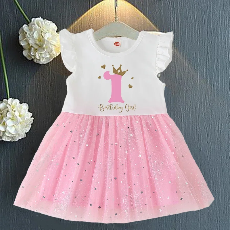 blue dress for baby girl Baby Girl First Birthday Dress main image 0