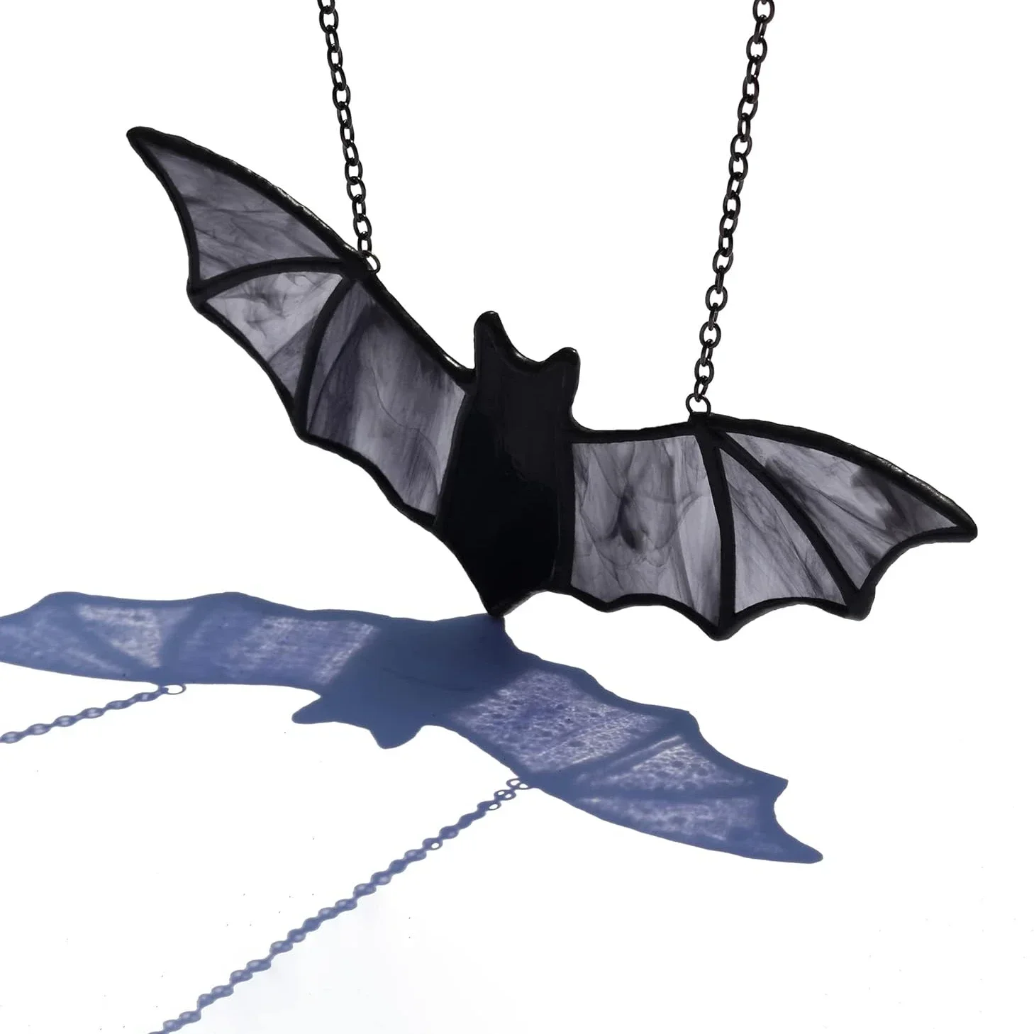 Fledermaus gebeiztes Fenster zum Aufhängen, Sonnenfänger, Halloween-Dekorationen für Zuhause, 20 x 9,5 cm, Acryl-Fledermaus-Dekoration für Bar, Kneipe, KTV-Party-Dekorationen
