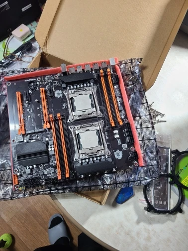 MOUGOl X99 Dual CPU Gaming Motherboard Set lntel Xeon E5 2680 V4&DDR4 64GB (4*16GB) LGA2011-3 M.2 NVME for Server Computer Host photo review