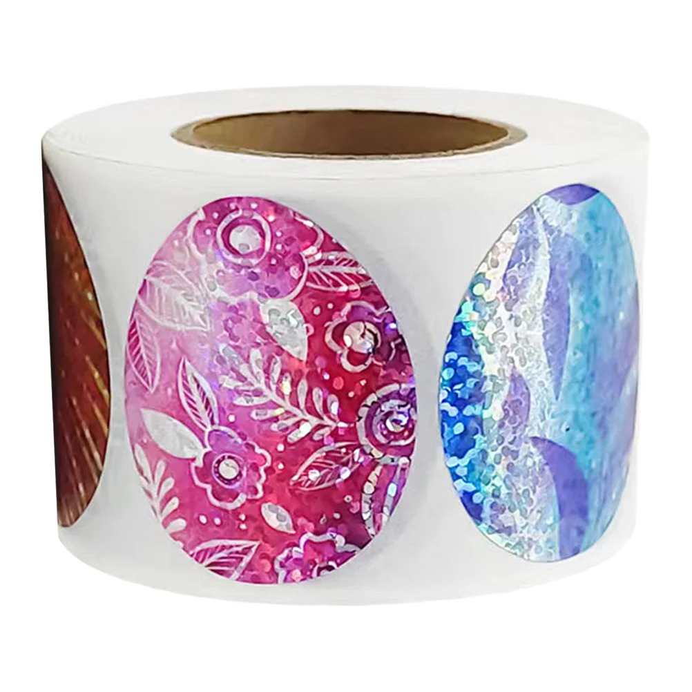 

Easter Egg Stickers Party Decorations Decals Seal Décor Laser Self-adhesive Themed