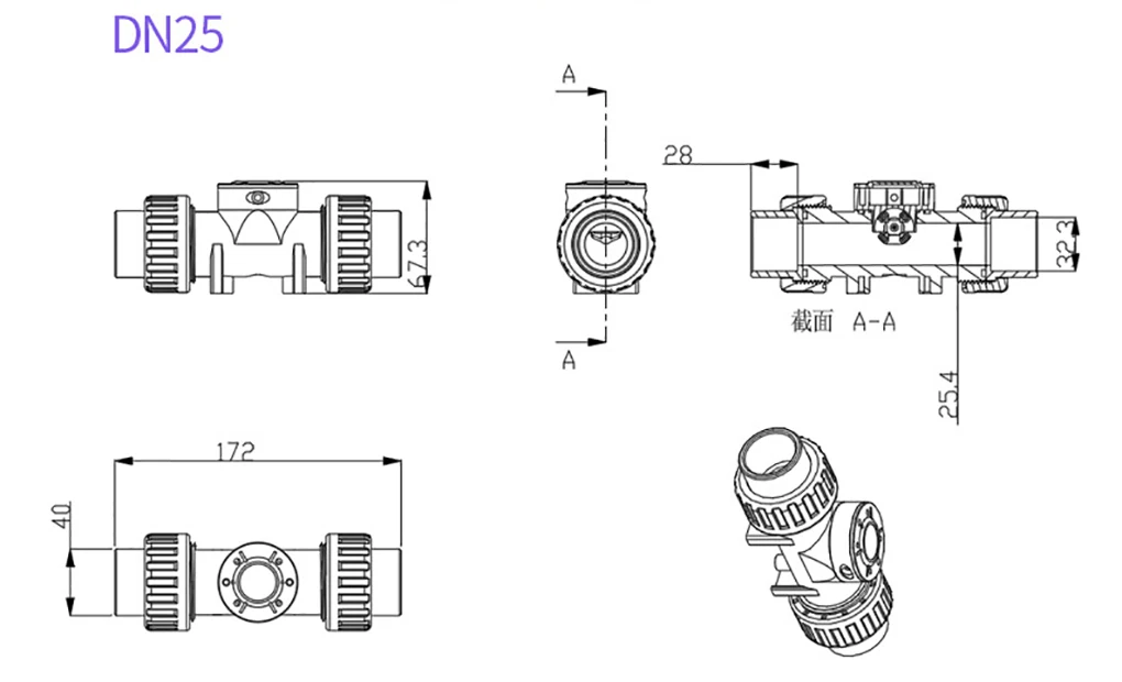 PVC Water Flow Sensor High Precision Pipeline Type Flow Meter Liquid Flow Rate I