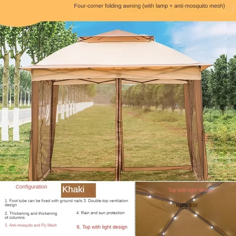 OUTFINE Pop-Up-Baldachin 3x3m - Mit Rädern & Zubehör, Blau, UV-Schutz