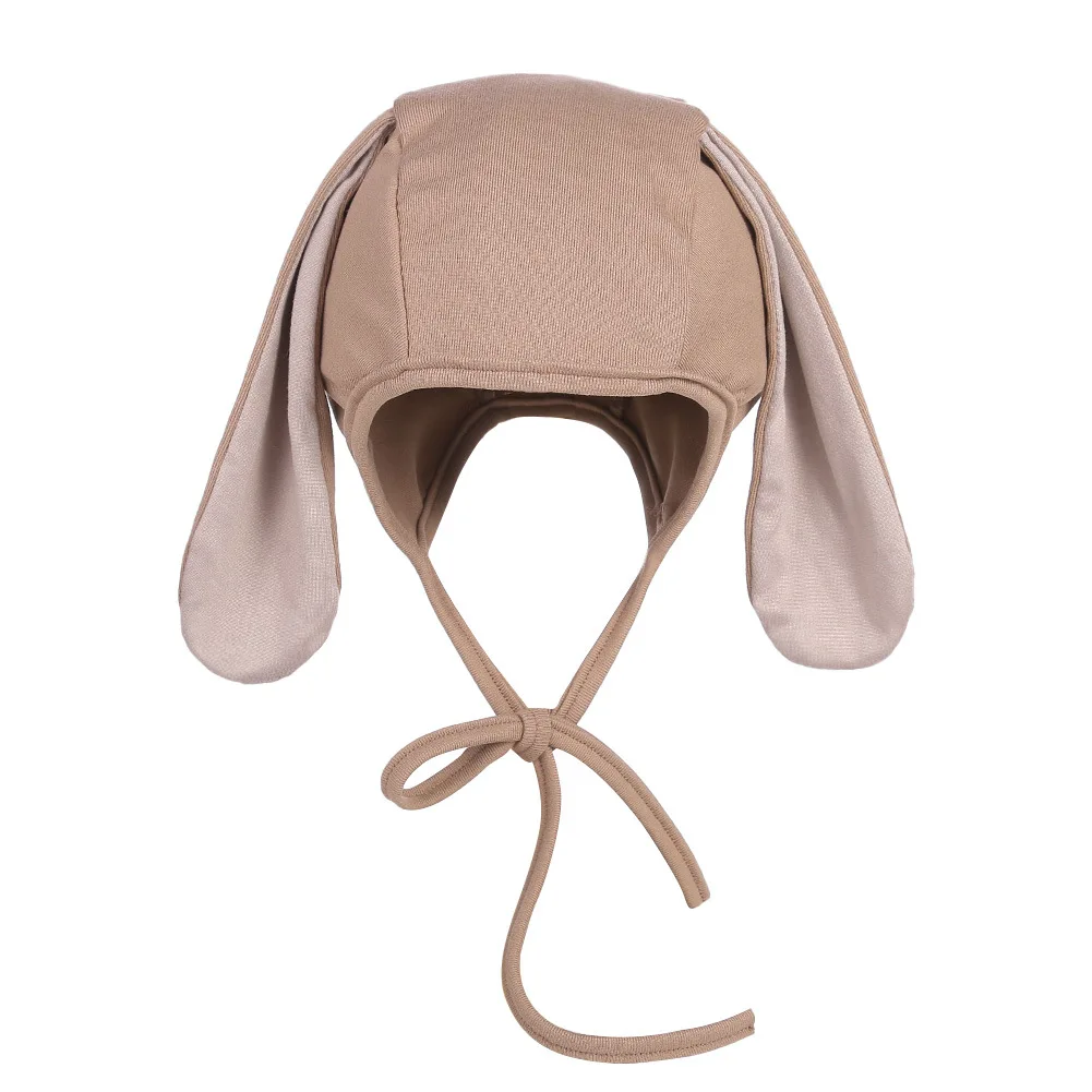 

Cute Rabbit Baby Hat With Ears Boy Girl Cotton Kids Hat Outdoor Autumn Windproof Child Cap Infant Toddler Photography Props
