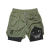 Summer Men Running Shorts Fitness Gym Training 2 in 1 Sports Shorts Quick Dry Workout Jogging Double Deck Shorts 5