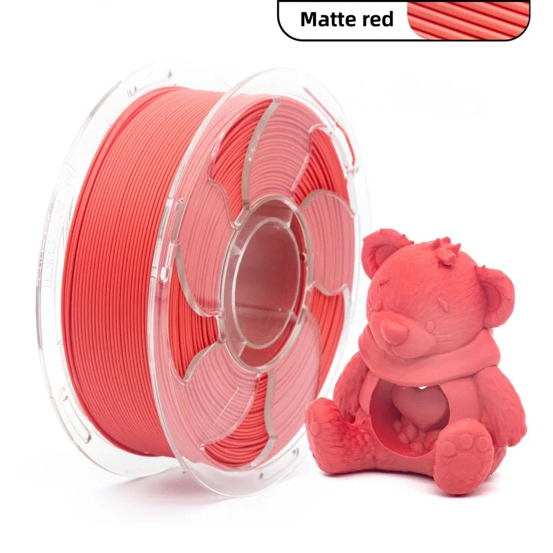 무광택 멀티 컬러 PLA 3D 프린터 필라멘트, 1.75mm, 1KG 스풀, 프리미엄 질감