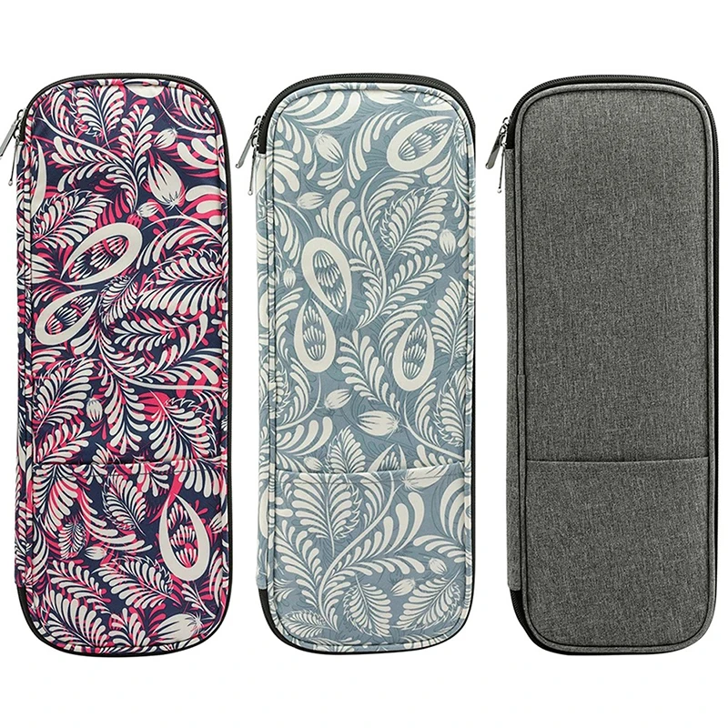 

Спицы для вязания, дорожный Органайзер с цветочным рисунком, для круглых прямых вязальных спиц