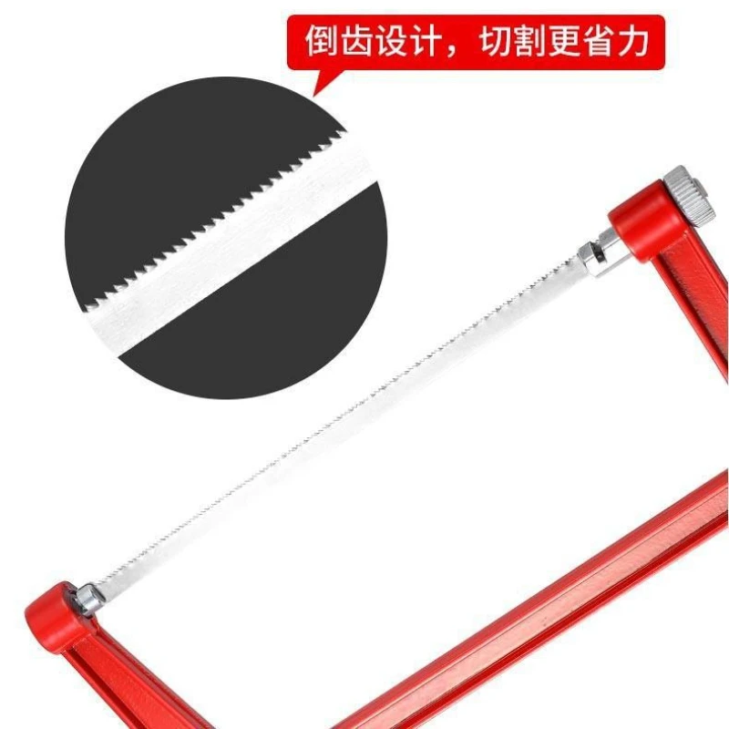 Hand saw multi purpose saw handheld saw Aluminum Alloy Small Saw Household Small Handheld Saw Adjustable Spacing Suitable for Metal Pipeline PVC Wood Cutting