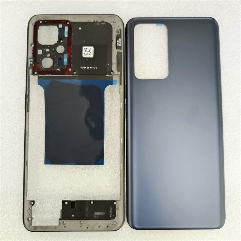 

For Realme GT Neo2 Neo 2 RMX3370 Full Housing Case Middle Frame + Glass Battery Back Cover Rear Door With Logo Repair Parts