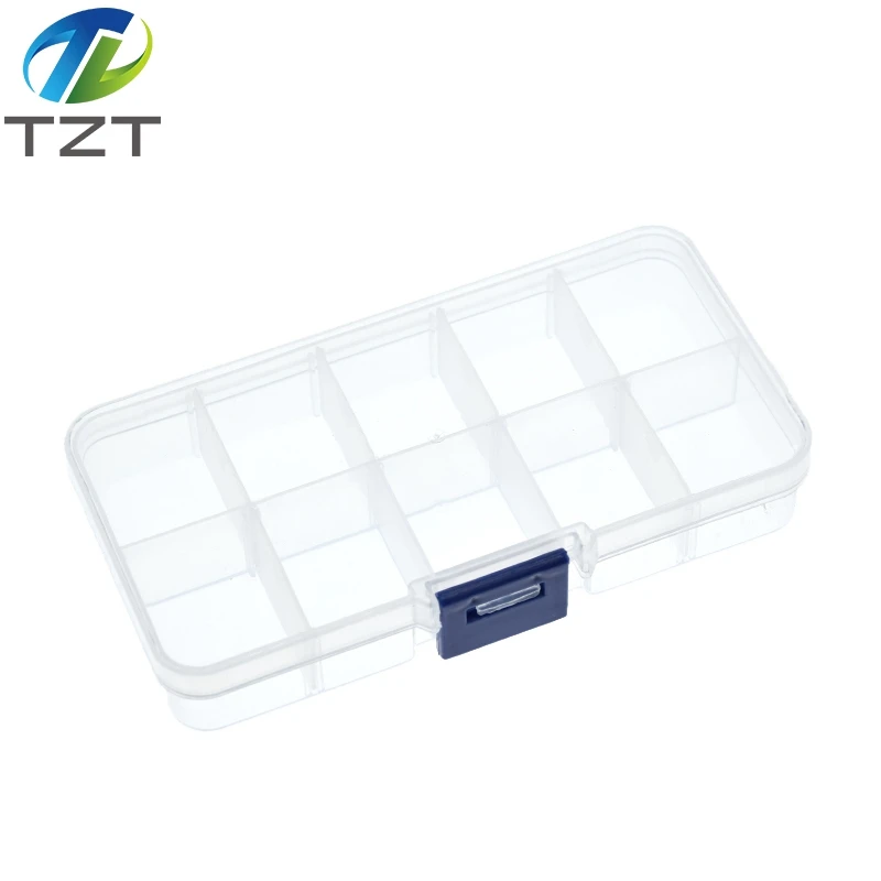 Transparent Plastic Small Box Kit with 10 Removable Grids