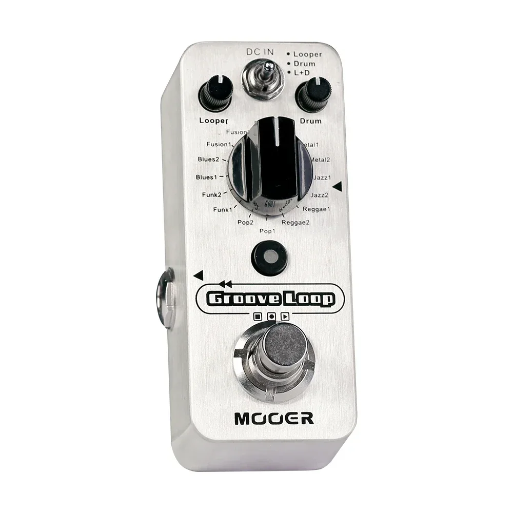 MOOER Groove Loop Guitar Effect Pedal Drum Machine Looper Pedal Max 20min Recording Time Tap Tempo Processor Guitar Accessories