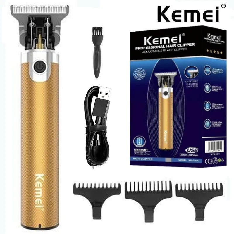 

Kemei Electric T9 Hair Trimmer KM-700A Rechargeable Barber Shaving Clipper Professional Bald Carving Haircut Machine Men Clipper