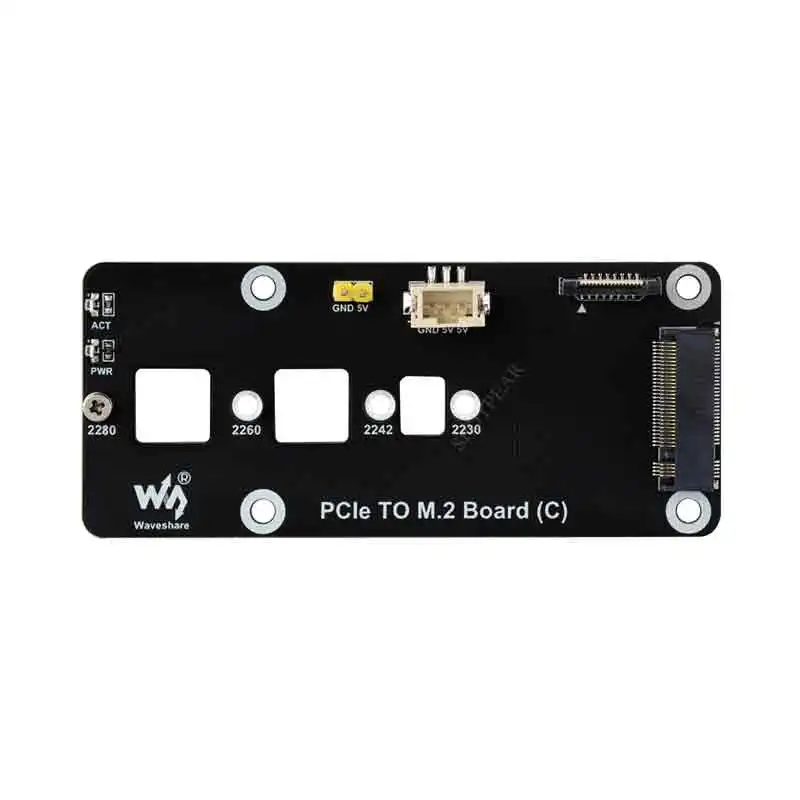 Pi5-PCIe-2280-2242-2230 HAT 라즈베리 파이 5 PCIe-M.2 NVMe SSD 어댑터 보드 C