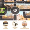 8pcs/set Alloy Engineering Truck with Road Sign&Mat Classic Construction Model Vehicle Excavator Loader Tractor Toy Car for Boys 5